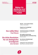 Blätter Für und Internationale Politik (Duits) 1