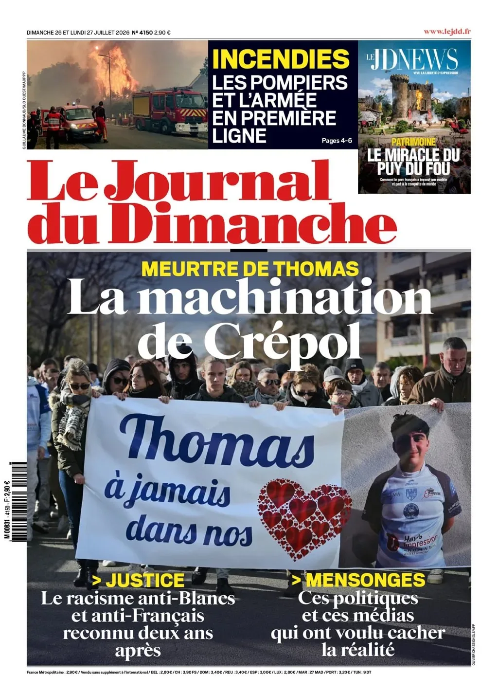 Le Journal du Dimanche Newspaper (Frans)