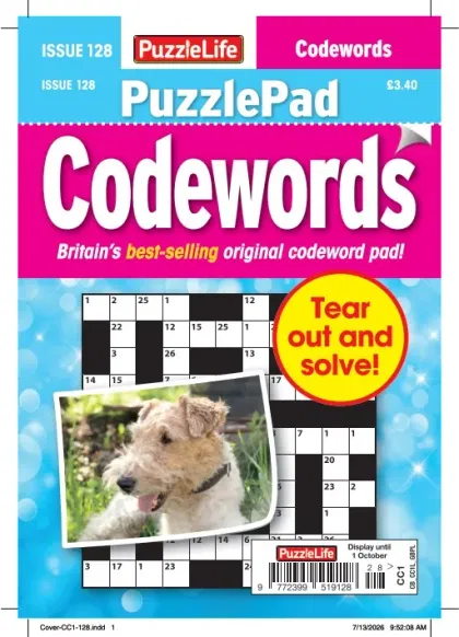 Puzzlelife PuzzlePad Codewords Magazine