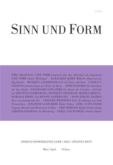 Sinn und Form (Duits)