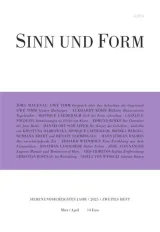 Sinn und Form (Duits) 1